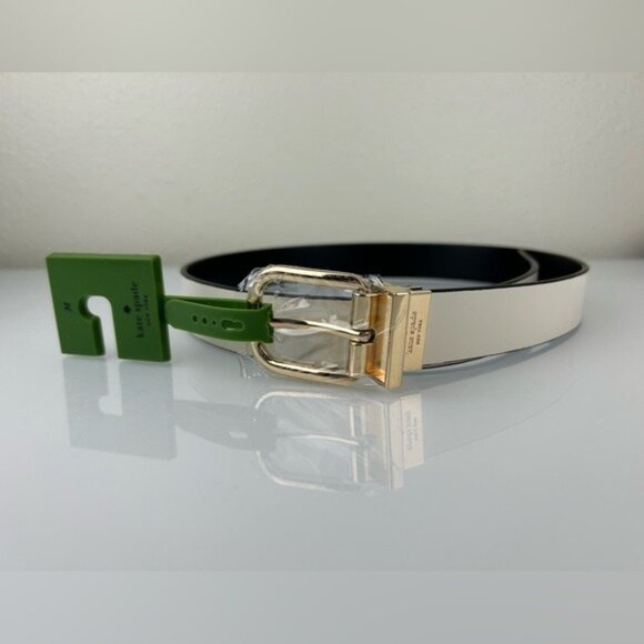 Kate Spade White Genuine Leather Belt Sz Medium Interchangeable to Black main image 15